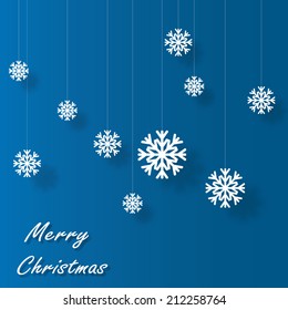 Snowflakes. Christmas and new year vector design.