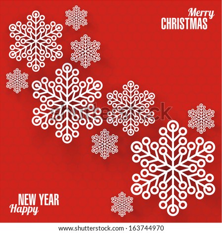 Snowflakes. Christmas and new year vector design.