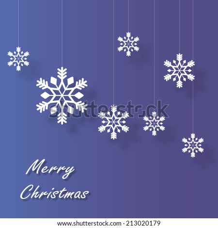 Snowflakes. Christmas and new year vector design.