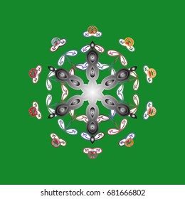 Snowflakes. Christmas pattern with snowflakes abstract background. Vector illustration. Holiday design for Christmas and New Year fashion prints. 