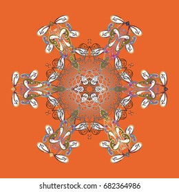 Snowflakes. Christmas pattern with snowflakes abstract background. Background. Vector illustration. Holiday design for Christmas and New Year fashion prints.