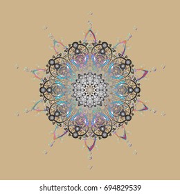 Snowflakes. Christmas pattern with snowflakes abstract background. Vector illustration. Holiday design for Christmas and New Year fashion prints. Background.
