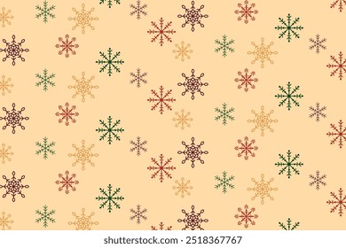Snowflakes Christmas pattern, vector design