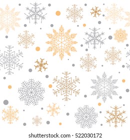 snowflakes christmas seamless pattern