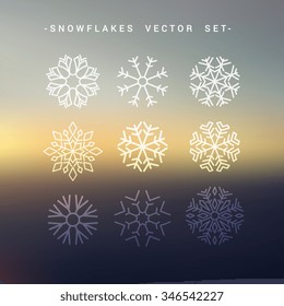 snowflakes christmas set