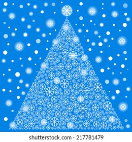 snowflakes christmas tree