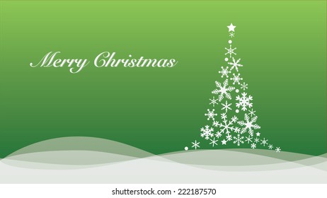 Snowflakes Christmas tree : Vector Background