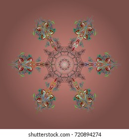 Snowflakes collection. Fine winter ornament. Vector illustration. Isolated of vector snowflakes.