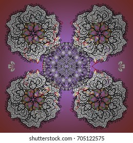 Snowflakes collection. Isolated of vector snowflakes. Fine winter ornament. Vector illustration.
