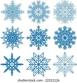 Snowflakes collection. Vector illustration