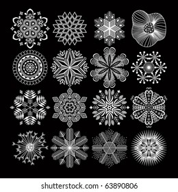 snowflakes collection â?? vector illustration