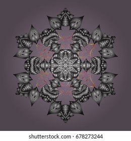 Snowflakes collection. Vector illustration. Isolated of vector snowflakes. Fine winter ornament.