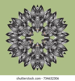 Snowflakes collection. Vector illustration. Isolated of vector neutral, gray and brown snowflakes. Fine winter ornament.