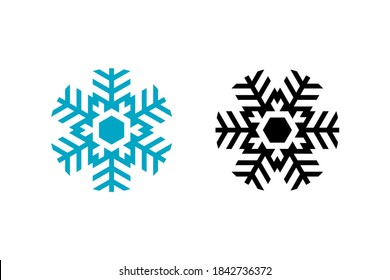 Concepto de copos de nieve con color azul claro y adornos navideños geométricos y negros. Muy adecuado para diversos fines comerciales, también para ícono, símbolo y muchos más.