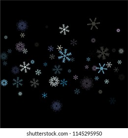 Snowflakes confetti, falling snow vector background. Winter holidays, Christmas, New Year party celebration. Cold weather, winter storm, sparkling texture. Hipster snowfall falling snowflakes confetti