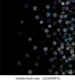 Snowflakes confetti, falling snow vector background. Christmas, New Year, Winter holidays party celebration. Retro frame, winter storm, sparkling trail. Vintage snowfall falling snowflakes confetti