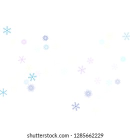 Snowflakes confetti, falling snow vector background. Festive winter, Christmas, New Year party pattern. Cold weather, winter storm, sparkling texture. Funky snowfall falling snowflakes confetti