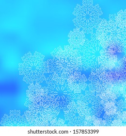 Snowflakes Design. Abstract silver Christmas background with shining snowflakes. Vector decorative design .