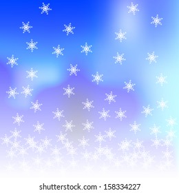 Snowflakes Design. Abstract silver Christmas background with shining snowflakes. Vector decorative design .