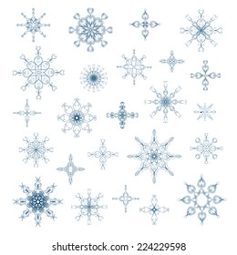 Snowflakes. Design elements. Vector illustration