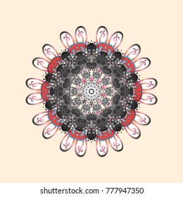Snowflakes design. Modern abstract design poster, cover, card design in beige, gray and white colors. Trendy stylized snowflakes and elements memphis cards. Retro style texture, winter elements.