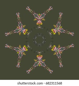 Snowflakes design. Retro style texture, pattern and abstract winter elements. Modern abstract design poster, cover, card design in colors. Trendy stylized snowflakes and elements memphis cards.