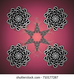 Snowflakes design. Trendy stylized snowflakes and elements memphis cards. Retro style texture, pattern and abstract winter elements. Modern abstract design poster, cover, card design in colors.