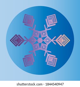 Diseño de copos de nieve para el invierno. Vector de fondo de diseño navideño. Año Nuevo. Copos de nieve de invierno. Ilustración del vector
