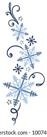 Snowflakes design. Winter, ice and snow.