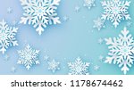 Snowflakes design for winter with place text space. Abstract Paper Craft Snowflakes background. greeting card for winter. paper art design. vector, illustration.