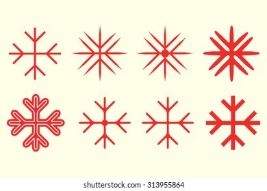 Snowflakes Different Shapes