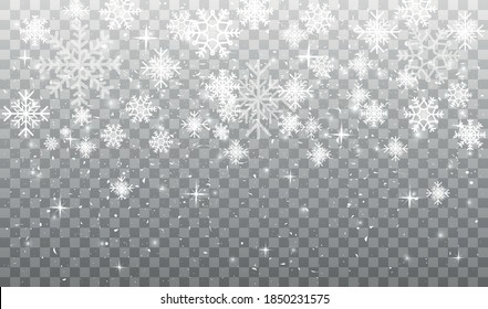 Snowflakes in different shapes and forms