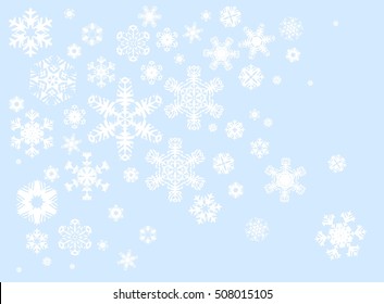 Snowflakes digital print vector set of beautiful snow