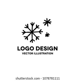 snowflakes doodle icon