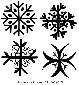 snowflakes doodle icon