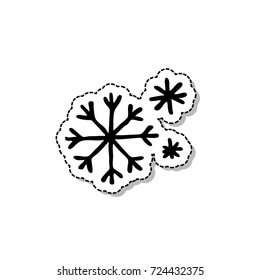 snowflakes doodle icon