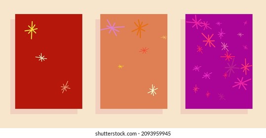 snowflakes drawing cover design vector collection