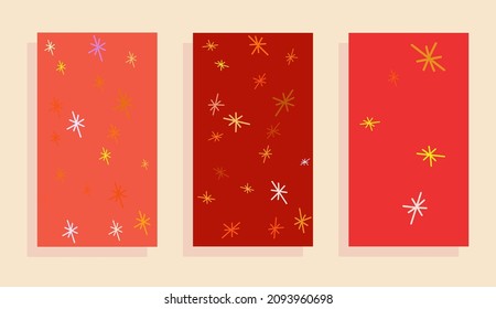 colección vectorial de diseño de la cubierta de dibujo de copos de nieve