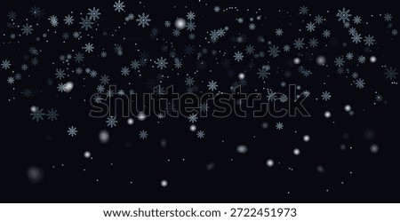 Snowflakes falling decoration background eps10.