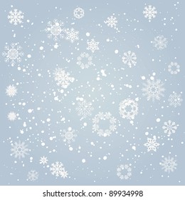 snowflakes falling from the sky. Vector illustration