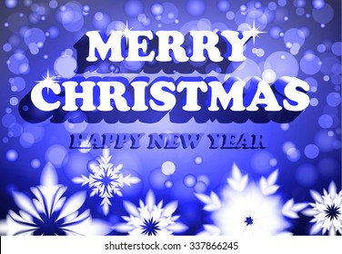 snowflakes falling winter Merry Christmas