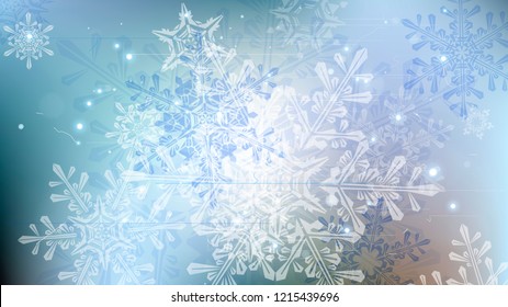 Snowflakes and festive lights - vector background with beautiful snowflakes that merrily shine and shimmer in color space