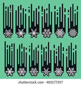 Snowflakes flat of handmade. New Years symbols for design. Winter objects. Festive elements.  Doodle sketch snow.