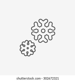 Snowflakes flat icon