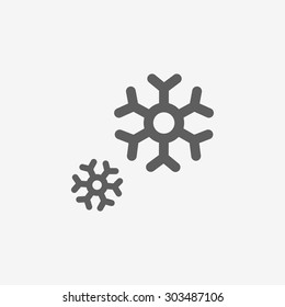 Snowflakes flat icon