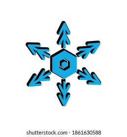 un icono plano con copos de nieve. Icono de invierno. diseño simple editable. vector de plantilla de diseño