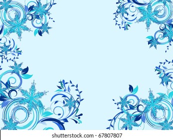 snowflakes floral creative decorative abstraction background