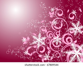 snowflakes floral creative decorative abstraction background