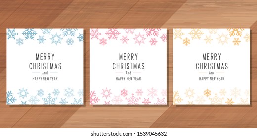 Snowflakes frame. Decoration material. Design material. Christmas design template.
