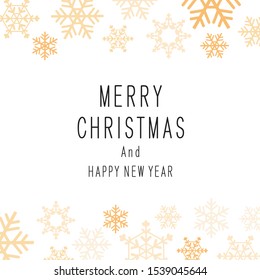 Snowflakes frame. Decoration material. Design material. Christmas design template.